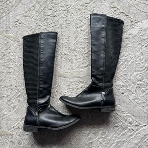 Black Knee-High Steve Maden Women's Boots